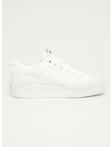 Tenisky adidas Originals Nizza Platform dámské, bílá barva, FV5322