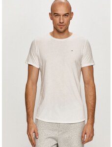 Tričko Tommy Jeans bílá barva, hladké