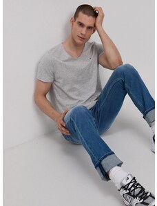 Tričko Tommy Jeans šedá barva