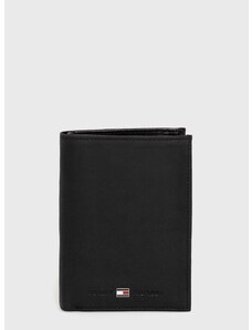 Kožená peněženka Tommy Hilfiger pánská, černá barva, AM0AM00664