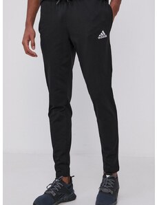 Kalhoty adidas GK9222 pánské, černá barva, hladké
