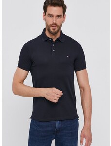 Polo tričko Tommy Hilfiger pánské, tmavomodrá barva, hladké