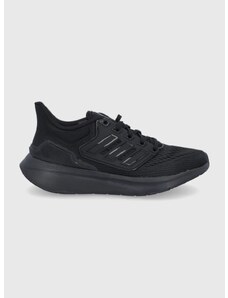 Boty adidas EQ21 Run H00545 černá barva, na plochém podpatku