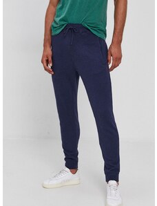 Kalhoty Polo Ralph Lauren pánské, tmavomodrá barva, hladké