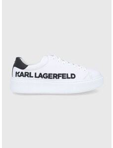 Kožené boty Karl Lagerfeld MAXI KUP černá barva