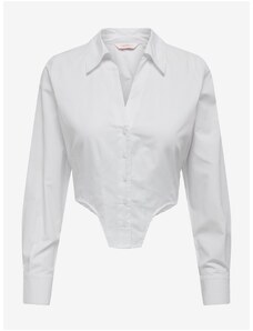 Bílá dámská košile s korzetem ONLY Agla - Dámské