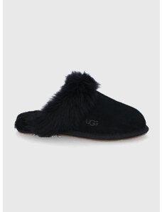 Semišové papuče UGG Scuffette II černá barva, 1122750.BLK