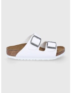 Dětské pantofle Birkenstock bílá barva