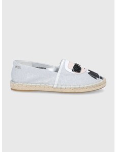 Espadrilky Karl Lagerfeld Kamini stříbrná barva