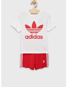 Dětská bavlněná souprava adidas Originals HE4659 červená barva