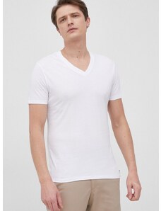 Bavlněné tričko Michael Kors bílá barva, hladký