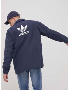 Bunda adidas Originals HD9770 pánská, tmavomodrá barva, přechodná, oversize