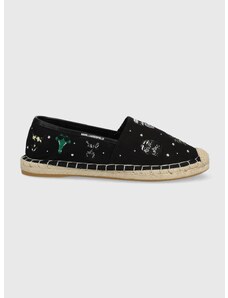 Espadrilky Karl Lagerfeld KAMINI černá barva, KL80124