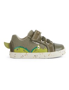 Dětské boty Geox zelená barva