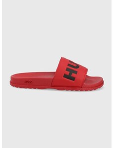 Pantofle HUGO pánské, červená barva