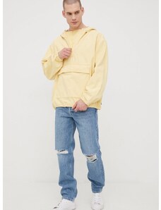 Bavlněná džínová bunda Levi's žlutá barva, přechodná, oversize
