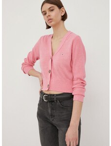 Tommy Jeans dámský, růžová barva, lehký