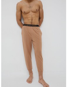 Tepláky Calvin Klein Underwear pánské, hnědá barva, hladké