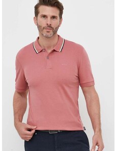 Bavlněné polo tričko BOSS růžová barva, 50469360