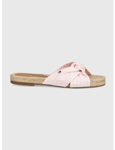 Pantofle Tommy Hilfiger dámské, růžová barva