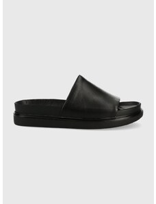 Kožené pantofle Vagabond Shoemakers Erin dámské, černá barva, na platformě, 5332-501-20