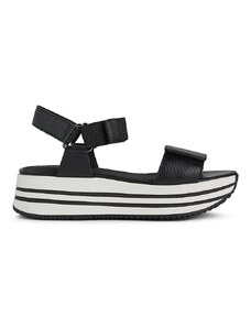 Sandály Geox Sandal Kency dámské, černá barva, na platformě