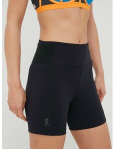 Běžecké šortky On-running černá barva, high waist