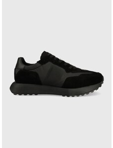 Sneakers boty Calvin Klein LOW TOP LACE UP MIX černá barva, HM0HM00497