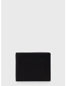 Kožená peněženka HUGO černá barva, 50471612