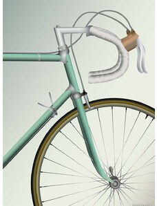 Vissevasse Plakát Racing Bicycle 50x70 cm