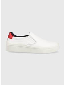 Kožené sneakers boty Tommy Hilfiger bílá barva