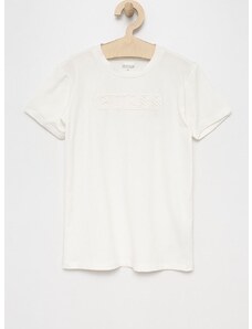 Dětské tričko Guess bílá barva, s aplikací