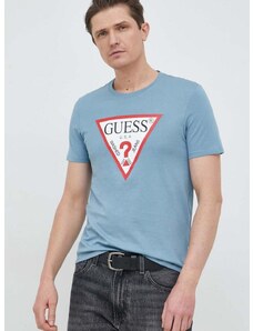Bavlněné tričko Guess s potiskem