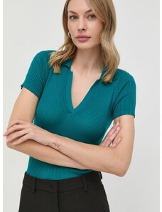 Tričko MAX&Co. zelená barva, s límečkem