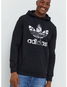 Mikina adidas Originals pánská, černá barva, s potiskem