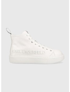 Kožené sneakers boty Karl Lagerfeld MAXI KUP bílá barva, KL62255A