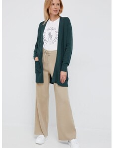 Kalhoty Tommy Hilfiger dámské, béžová barva