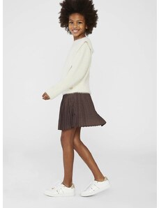 Dětská sukně Michael Kors hnědá barva, mini, áčková