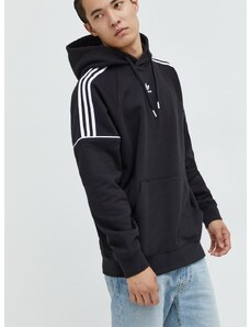 Bavlněná mikina adidas Originals pánská, černá barva, s aplikací, HK7309-BLACK