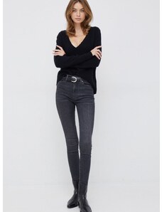 Vlněný svetr Calvin Klein dámský, černá barva,