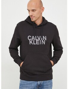 Mikina Calvin Klein pánská, černá barva, hladká