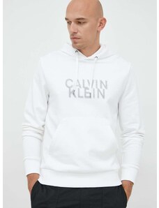 Mikina Calvin Klein pánská, bílá barva, hladká