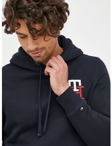 Mikina Tommy Hilfiger pánská, tmavomodrá barva, s aplikací