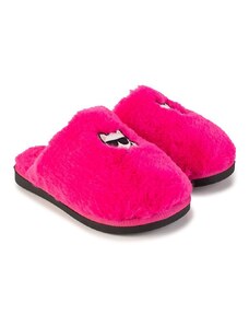 Dětské papuče Karl Lagerfeld růžová barva