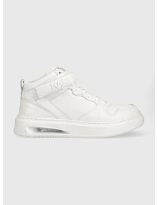 Kožené sneakers boty Karl Lagerfeld Elektro, bílá barva