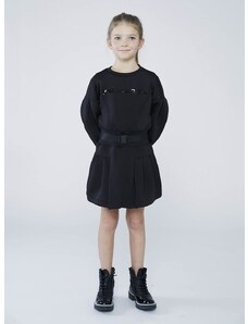 Dívčí šaty Karl Lagerfeld černá barva, mini