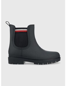 Holínky Tommy Hilfiger Rain Boot Ankle Elastic dámské, tmavomodrá barva