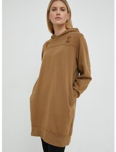 Bavlněné šaty G-Star Raw béžová barva, mini, oversize