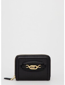 Kožená peněženka Lauren Ralph Lauren černá barva