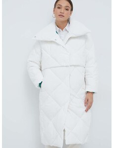 Péřová bunda Calvin Klein dámská, bílá barva, zimní, oversize